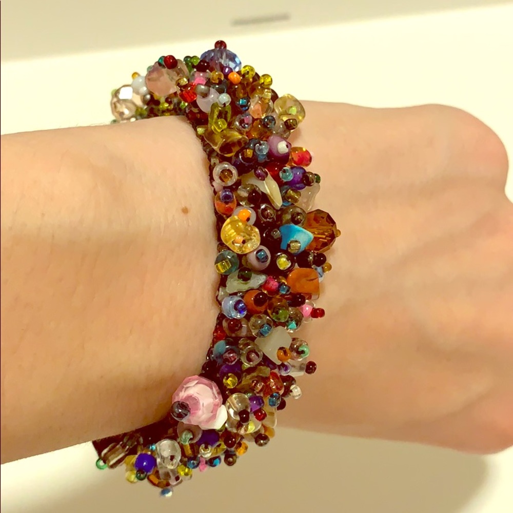 Handmade Beaded Bracelet with Stones